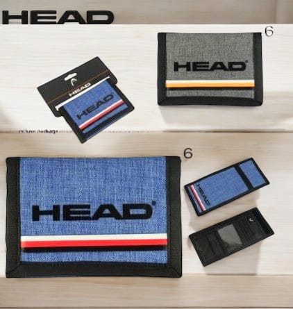 26639 - BILLETERA HEAD NÁUTICAS , COMPARTIMIENTOS INTERNOS CIERRE CON ABROJO E INCLUYE PACKAGING IDEAL PARA EXHIBICIÓN, 100% NYLON, 12.50 X 27 CM