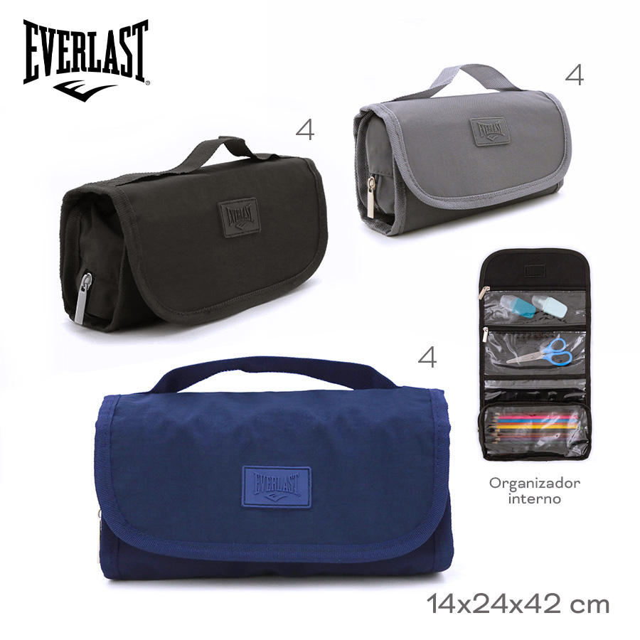 30228- Cartuchera Everlast	14cmX24cmX42cm	Nylon	Organizador interno +INFO+FOTOS