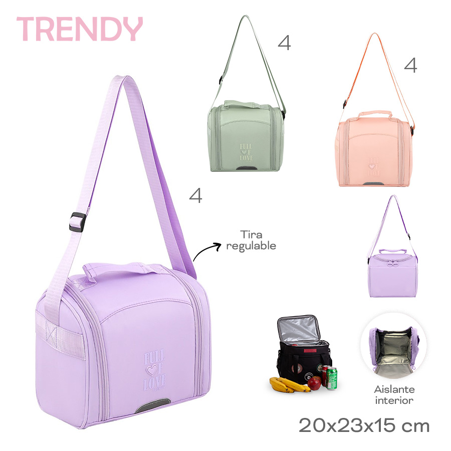 30179 - Lunchera Trendy Térmica Info: Tira regulable, aislante interior  Composición: Nylon  Alto: 20cm  Ancho: 23cm  Profundidad: 15cm  +INFO+FOTOS