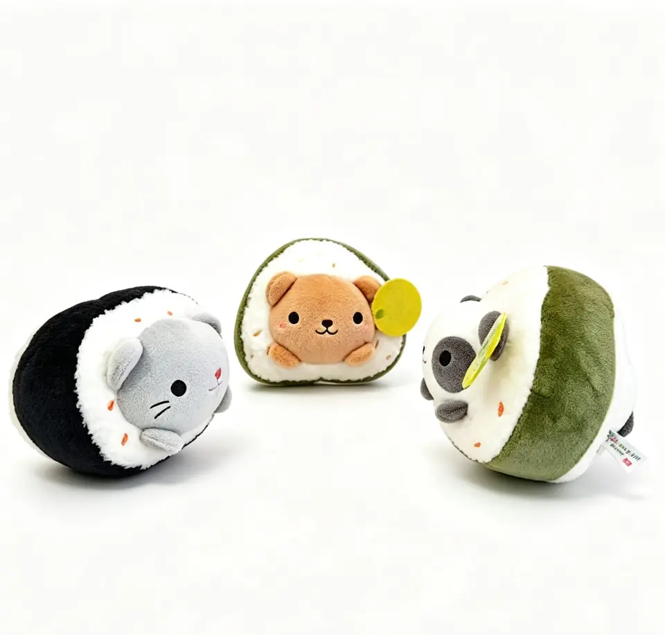 62724 -ALMOHADON SUSHI ANIMALES 8"=20CM 3MOD +INFO+FOTOS
