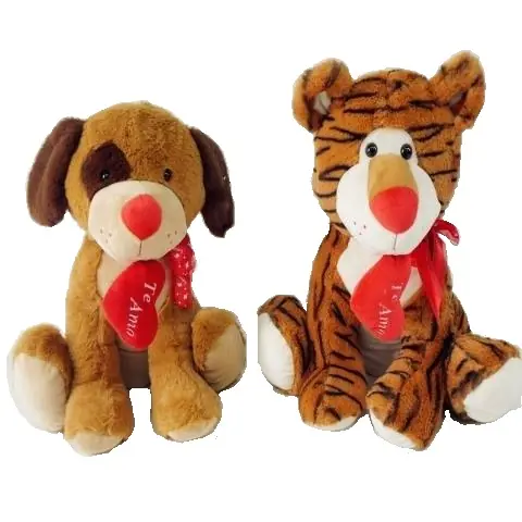 24133  ANIMAL 16"=40.50CM,  C/CORAZON TIGRE PERRO