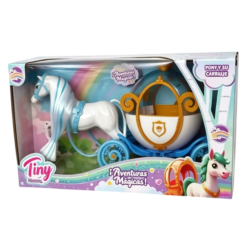 *55835- carruaje tiny de princesas con caballo 40x21x12 +info+fotos