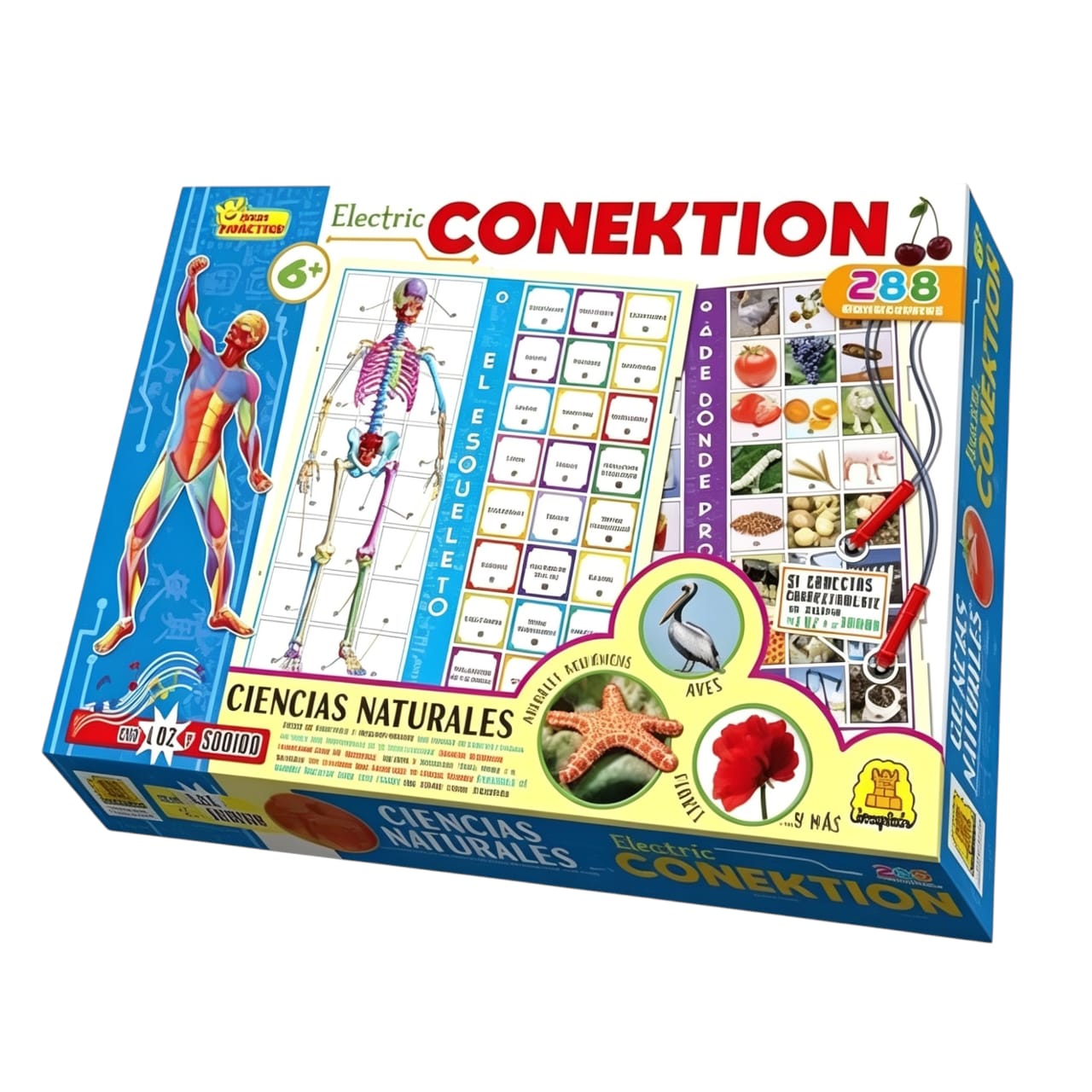 IM368- Electric Conektion Cs Naturales. Juego de preguntas y respuestas. Enciende luz y sonido si la respuesta es correcta.Edad: a partir de 6 años Participantes: 1 o mas Medidas de la caja: 37.5 x 26 x 4 cm. IMPLAS Interactivos CAJAX6.