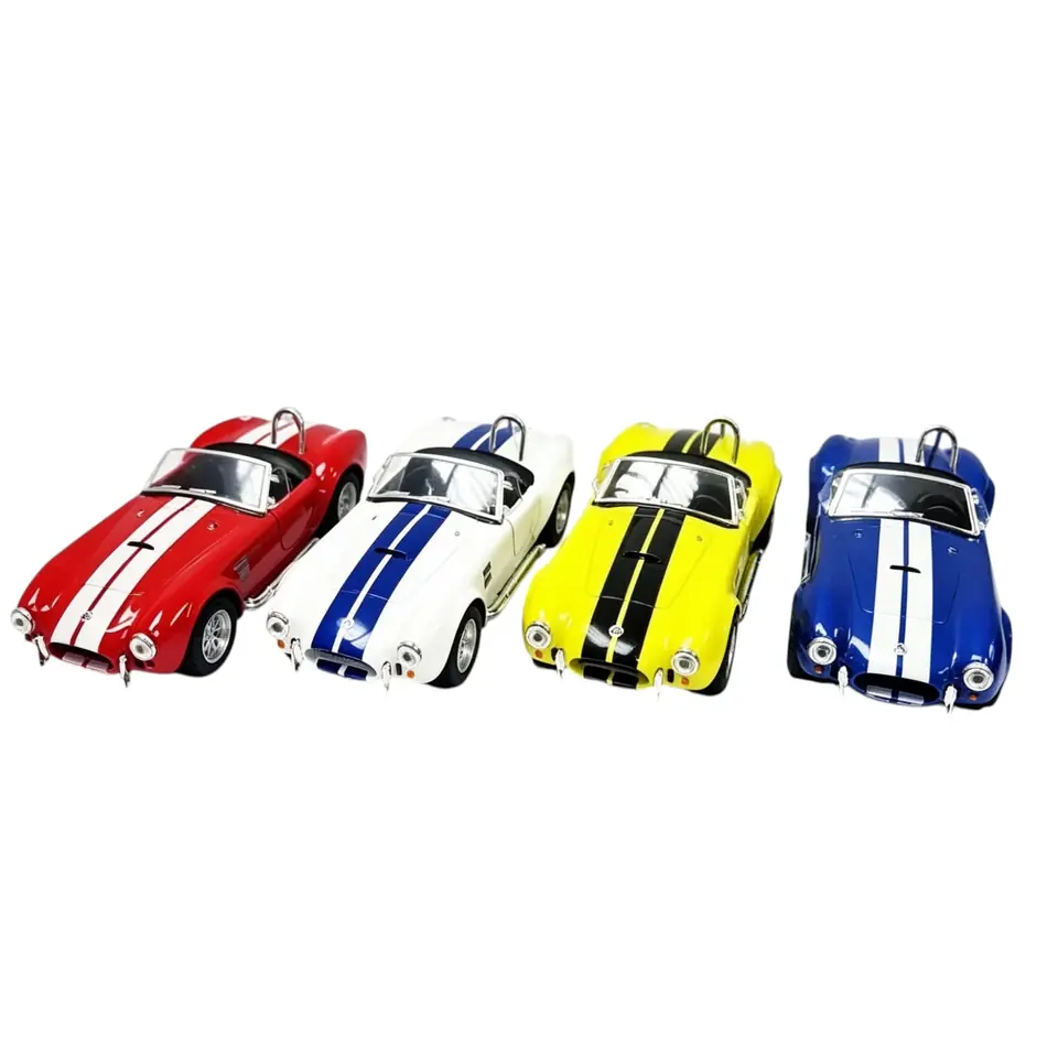 46350-COLECCION KINSMART SHELBY COBRA 427 S/C 1965  5" LICENCIA  AUTOMOTRIZ PACKAGING  VISOR +INFO+FOTOS