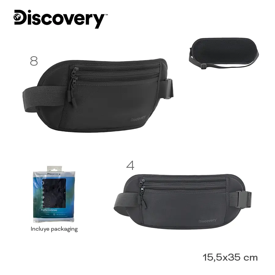 19639- Porta valores DISCOVERY	15CM	35CM		NYLON	INCLUYE PACKAGING +info+fotos