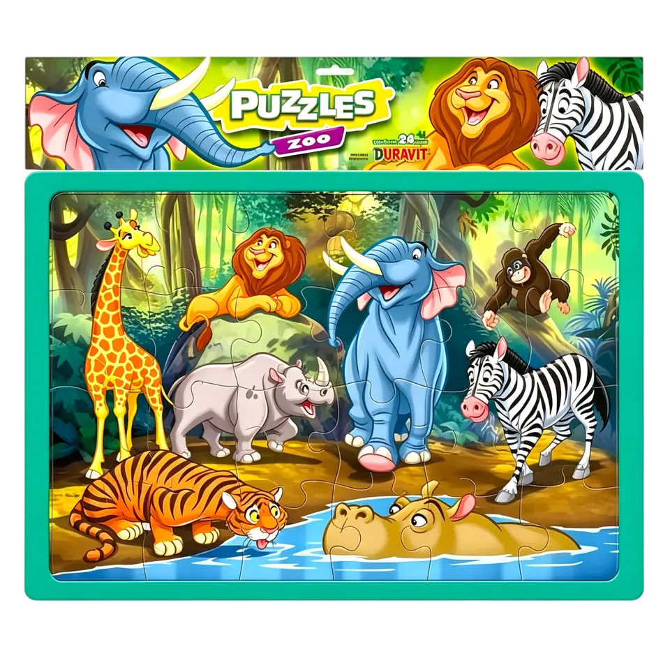 4 PUZZLE X 24P CUADRO GDE  ZOO  DURAVIT (Caja 24)