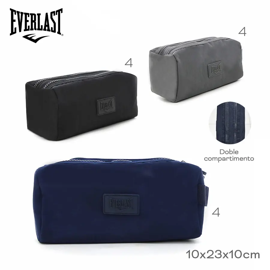 30226- Cartuchera Everlast	10cmX23cmX10cm	Nylon	Doble compartimento +INFO+FOTOS