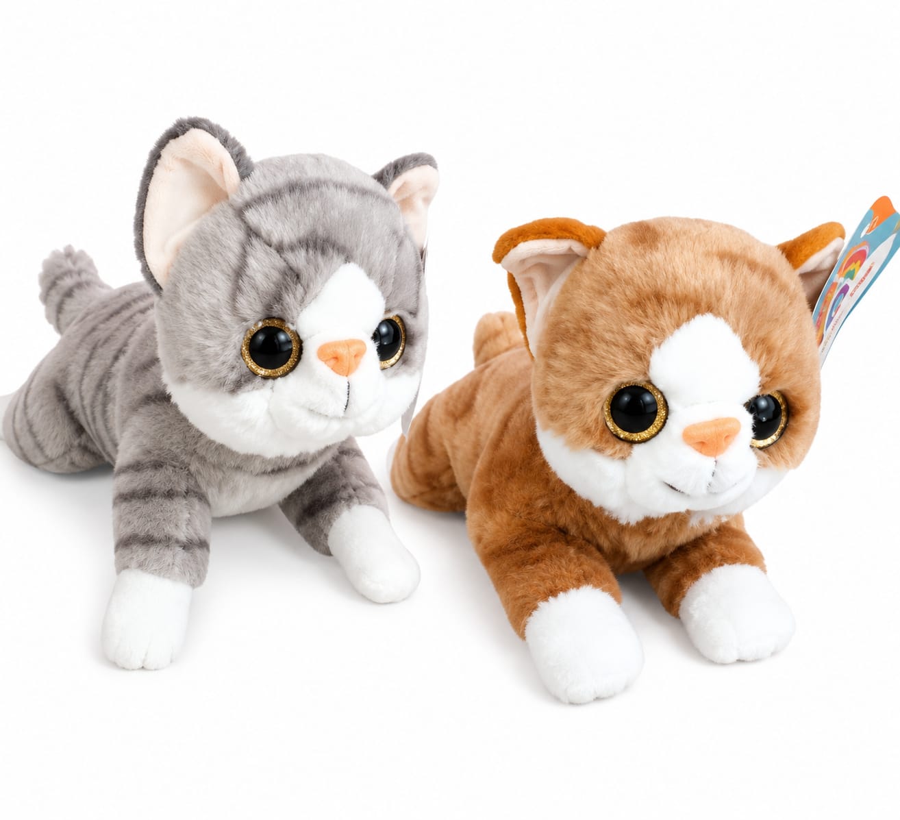 80100- GATO 10"=25CM MUSICAL ACOSTADO 2MOD PELUCHE  +INFO+FOTOS