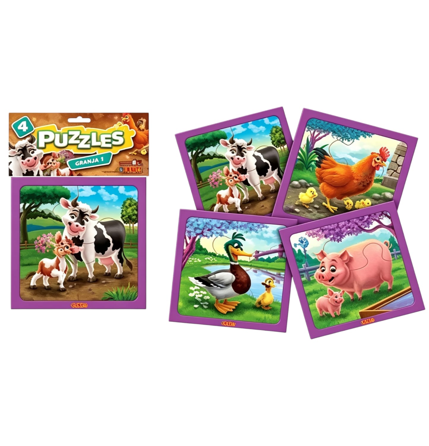 559 PUZZLE X 4  GRANJA  DURAVIT  (Caja 48)