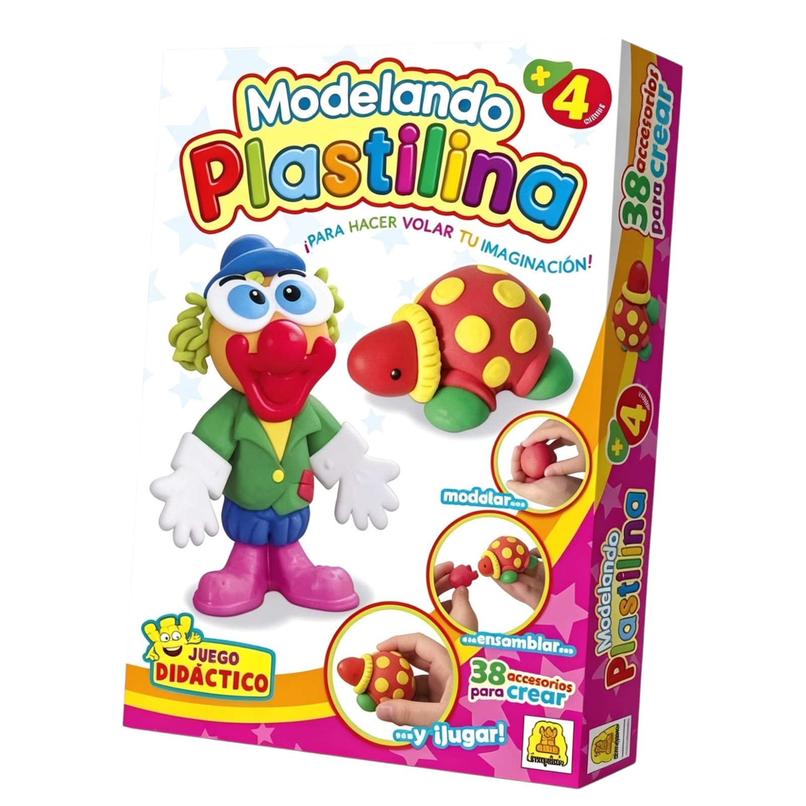 IM359- Modelando plastilina, Juego con plastilina para modelar y accesorios.Edad: a partir de 4 años Participantes: 1 o mas Medidas de la caja: 37.5 x 26 x 4 cm, IMPLAS  Didácticos Educativos CAJAX6.