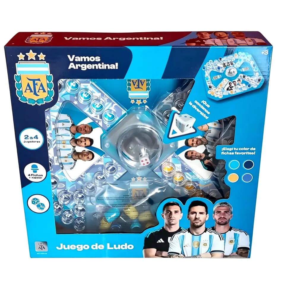 *57701- JUEGO DE MESA LUDO "AFA LICENCIA OFICIAL" 27X27X6  +INFO+FOTOS