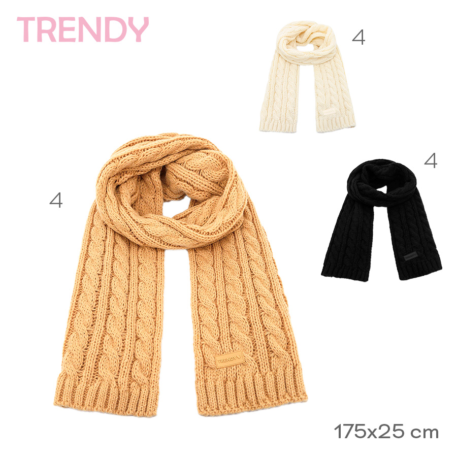 31127- Bufanda Trendy	175cm	25cm		Acrílico TEXTIL +INFO+FOTOS