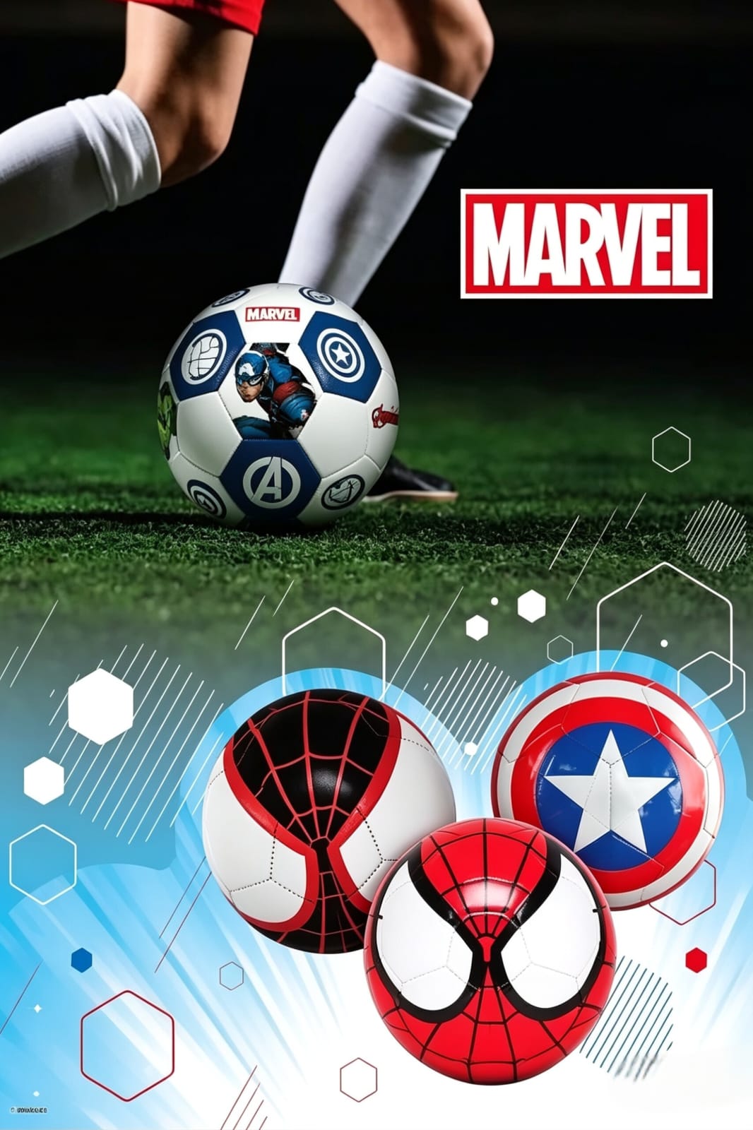 **56120- PELOTAS DE FÚTBOL Nº5  MARVEL 280GR 5mod +INFO+FOTOS