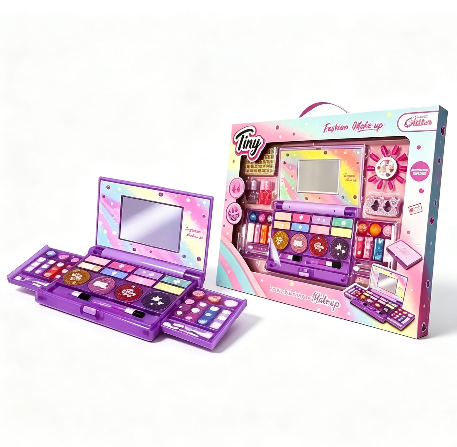 3375- maquillaje tiny super set glitter 42x34x3  +info+fotos