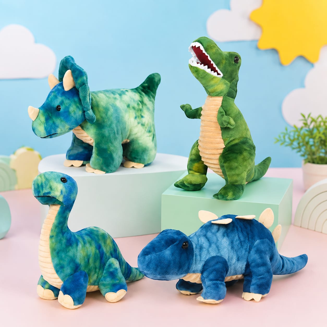 87120- DINOSAURIOS 7.5"=19CM  peluches +INFO+FOTOS