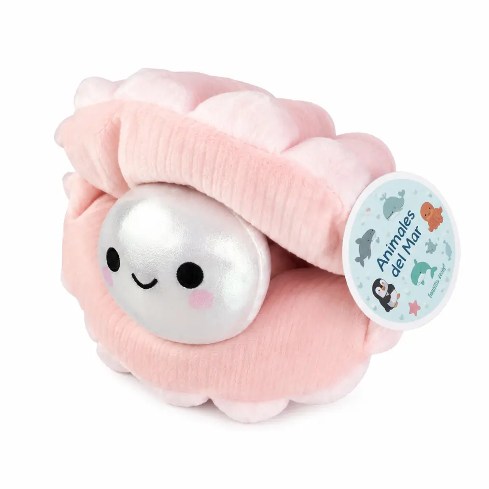 841302B- OSTRA CON PERLA 9"=23CM ANIMALES DE MAR PELUCHE +INFO+FOTOS