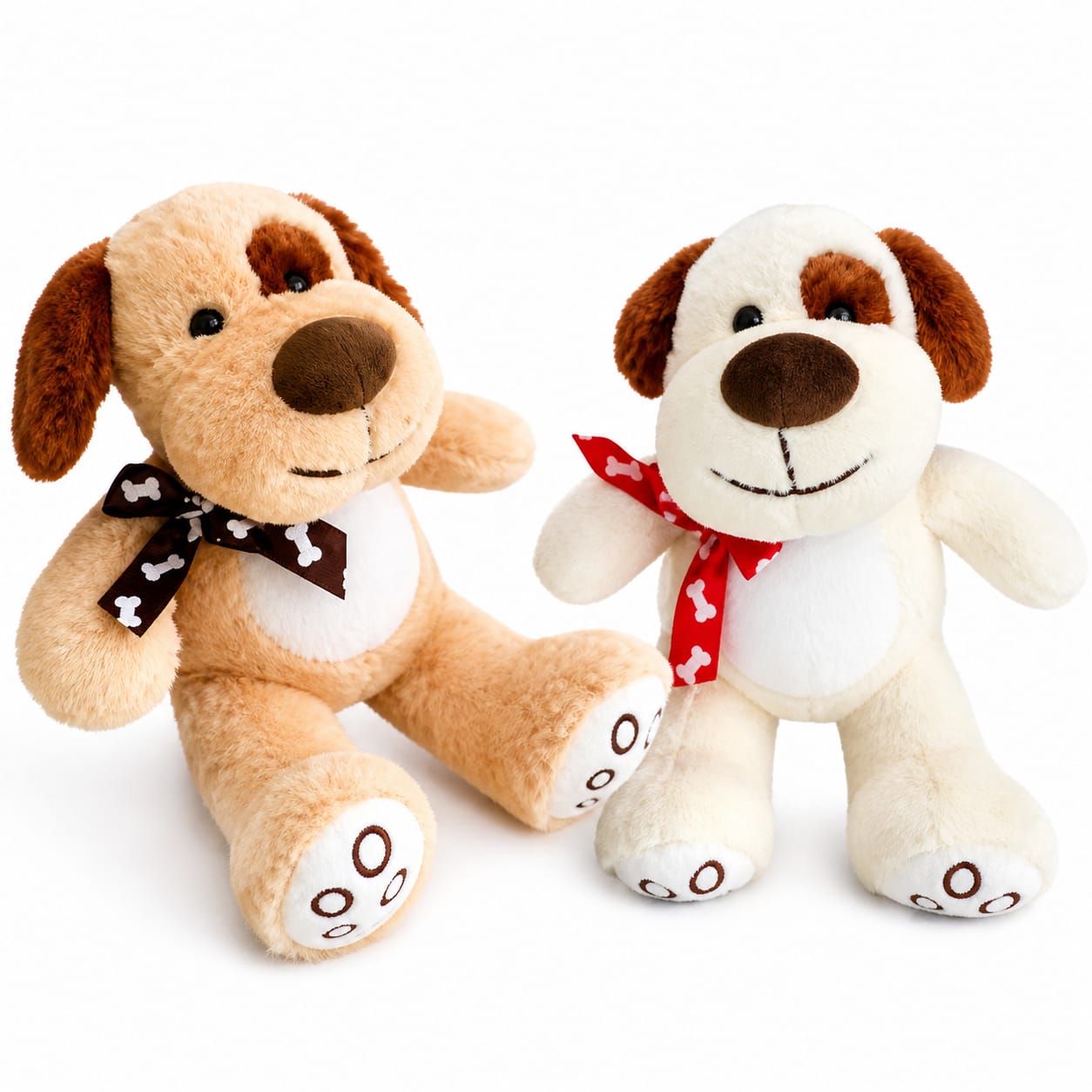 613738- PERRO 10.5"=27CM C/HUELLAS MOÑO peluches +INFO+FOTOS