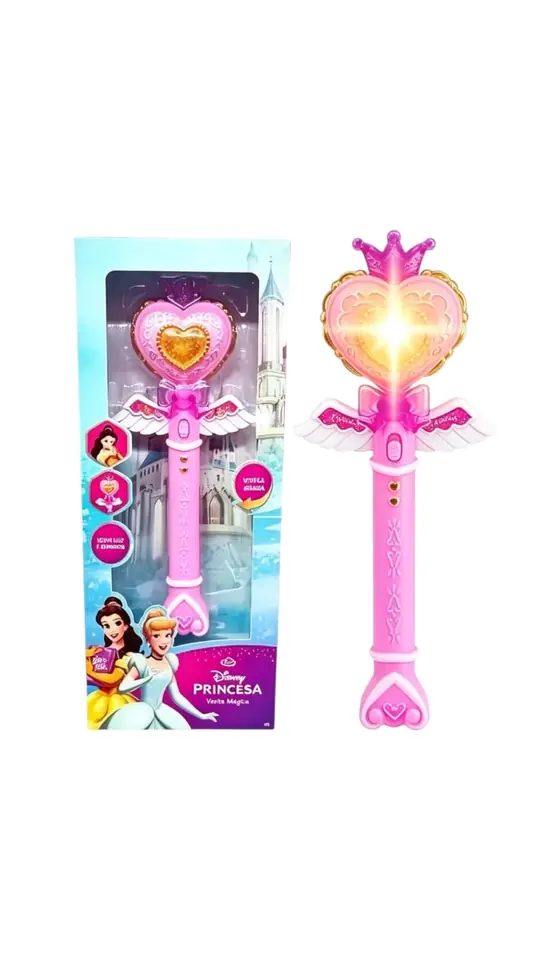 55940-VARITA MÁGICA PRINCESA LUZ SONIDOS 15X34X4 +INFO+FOTOS
