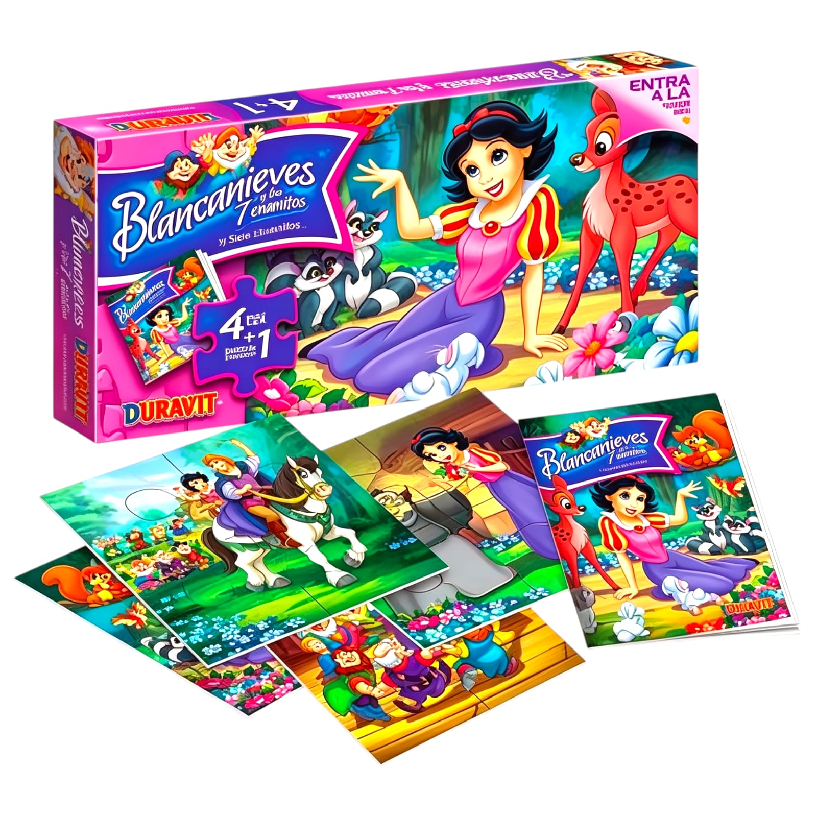 46 PUZZLE 4 EN 1 CAJA  BLANCANIEVES  DURAVIT (Caja 18)