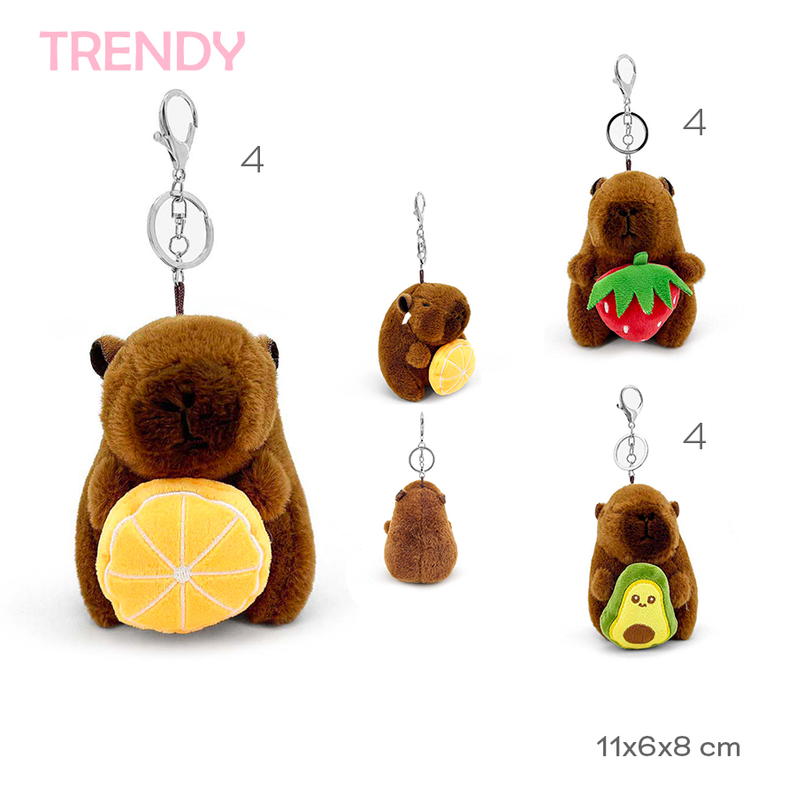 30479- CAPIBARA LLAVERO PALTA FRUTA LINEA TRENDY 11X6X8 +INFO+FOTOS