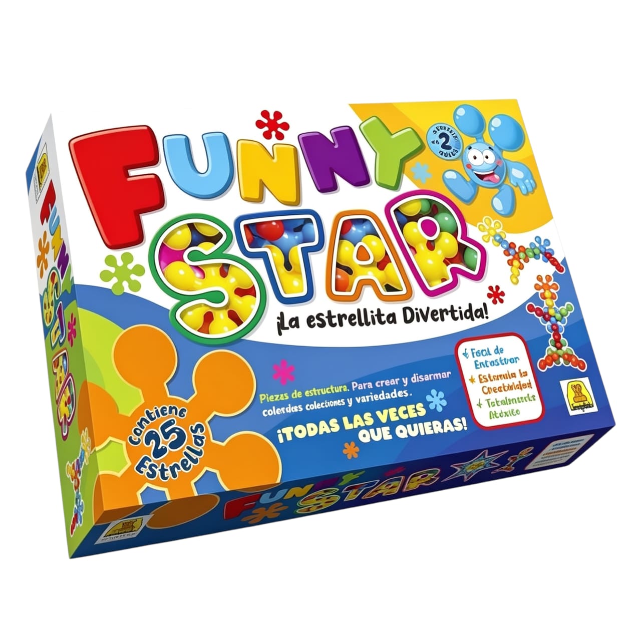 IM190 - Funny Star Juego de estrellas encastrables. IMPLAS Didácticos Educativos CAJAX6 .Edad: a partir de 2 años Participantes: 1 o mas Medidas de la caja: 25 x 29.5 x 12.5 cm