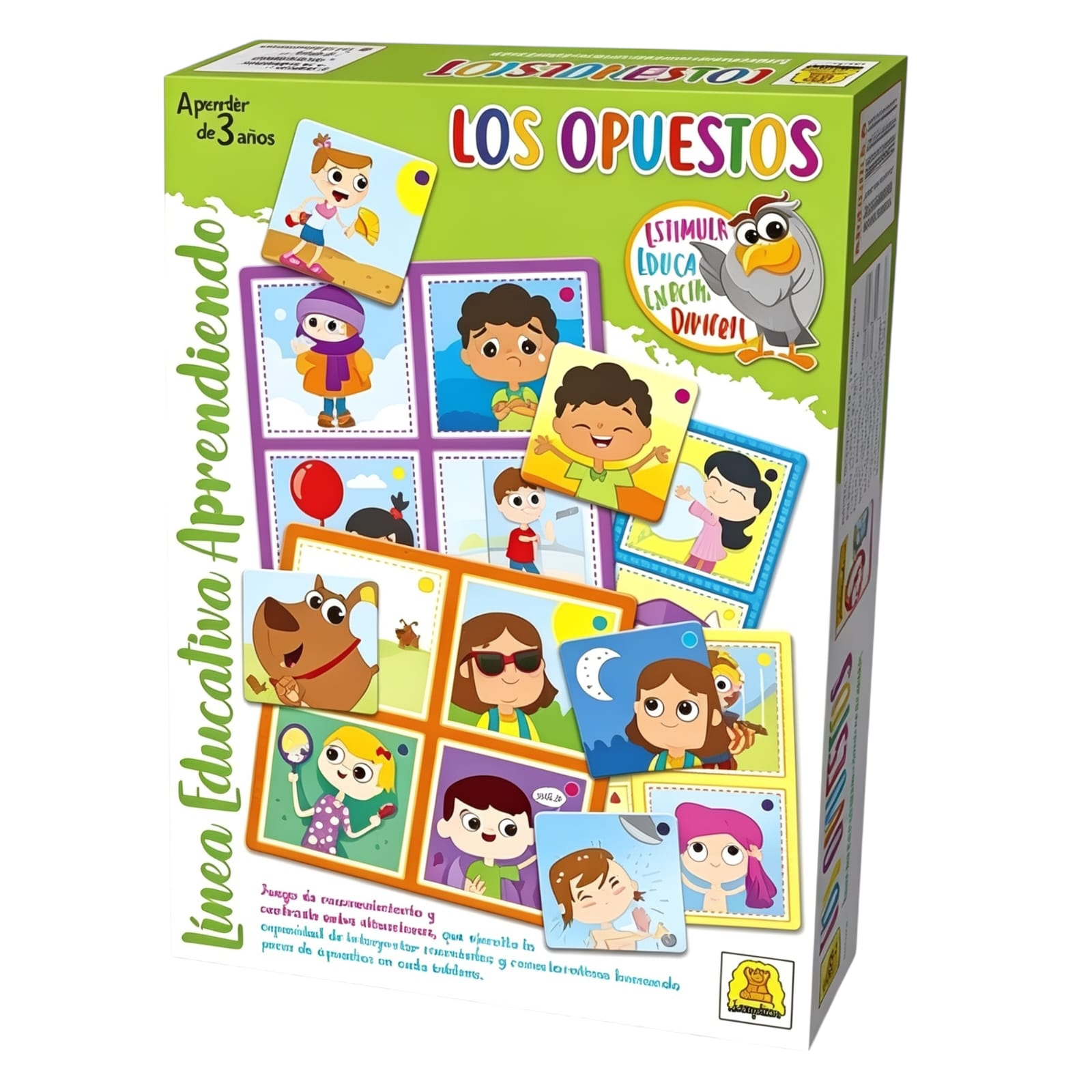 IM328- Los opuestos ,DIDACTICOS EDUCATIVOS, Edad: a partir de 3 años Participantes: 1 a 4 Medidas de la caja: 27 x 19.5 x 3.5 cm Juego de asociación.IMPLAS.