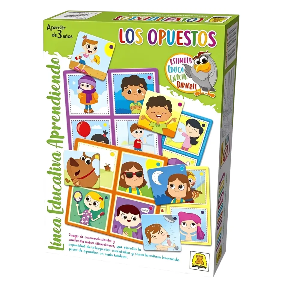 IM328- Los opuestos ,DIDACTICOS EDUCATIVOS, Edad: a partir de 3 años Participantes: 1 a 4 Medidas de la caja: 27 x 19.5 x 3.5 cm Juego de asociación.IMPLAS.