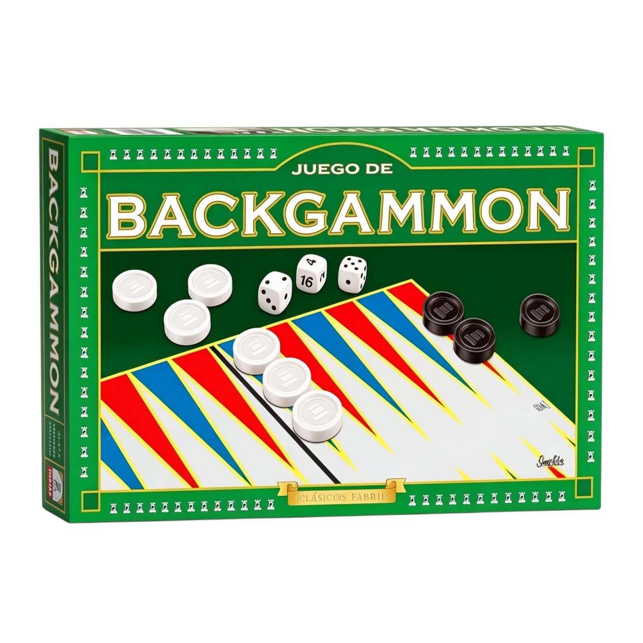 IM3 - Backgammon Linea de Lujo IMPLAS  Tradicionales CAJAX8 ,Participantes: 2 jugadores Edad: a partir de 5 años Medidas de la caja 37.5 x 22.5 x 3.5 cm