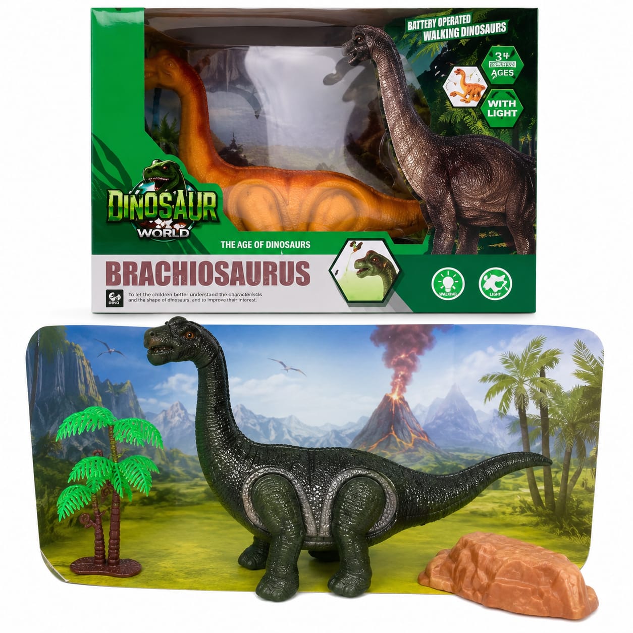 19702- DINOSAURIO CAMINA LUZ SONIDO 25X17X8 (+VIDEO)