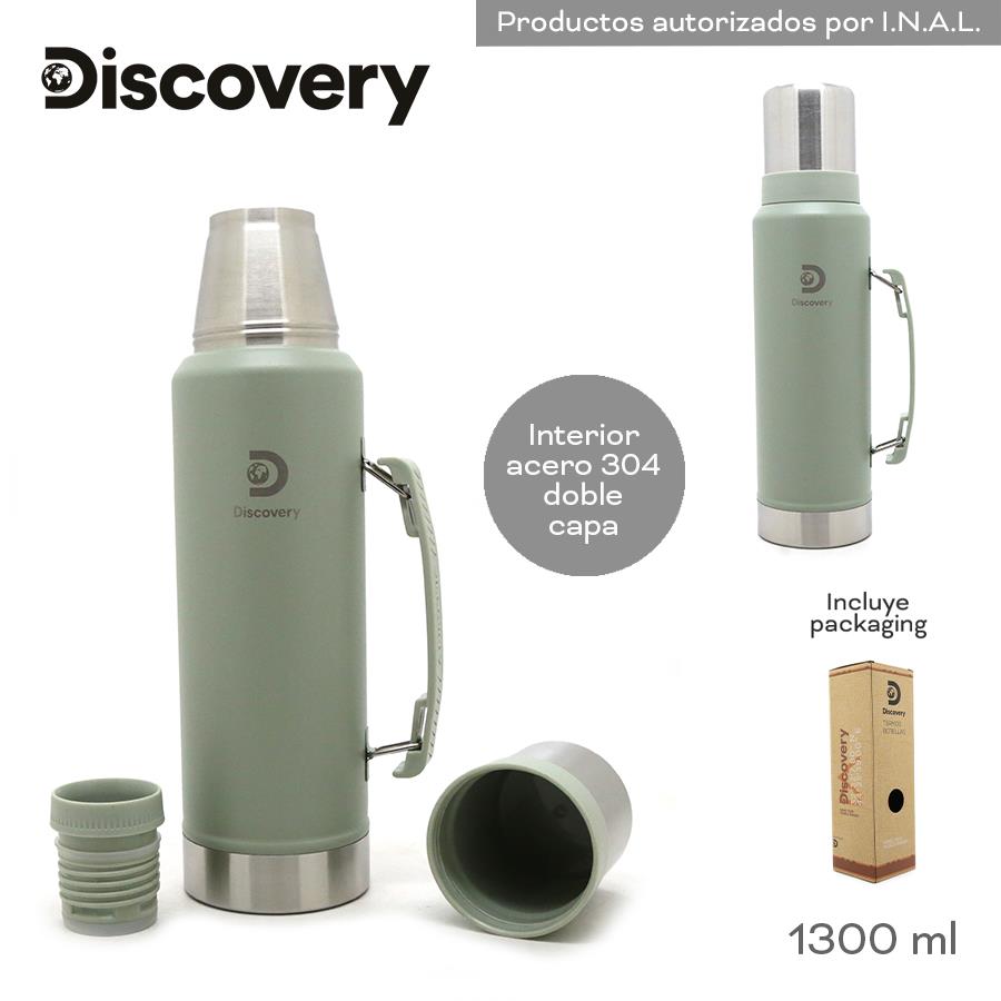 17080- Termo Discovery T4	1300ml	Acero	Tapa termo. Incluye packaging +info+fotos