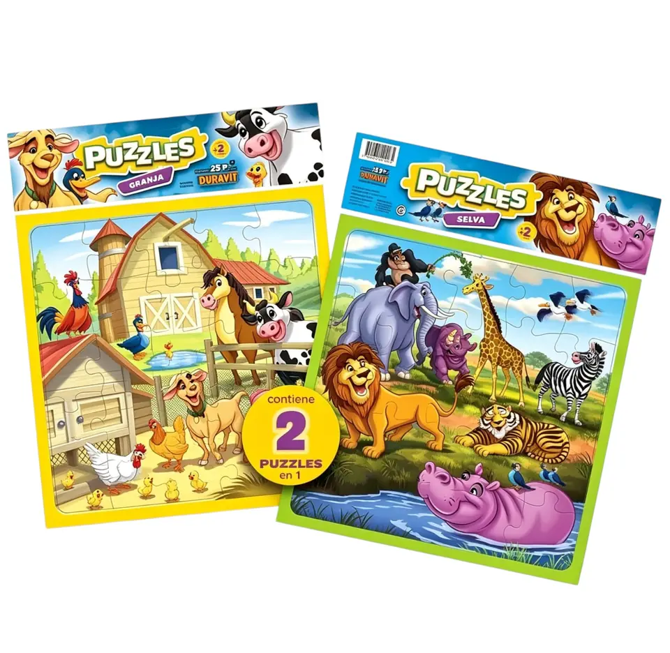 6 PUZZLE X 25P  GRANJA Y ZOO DURAVIT (Caja 24)
