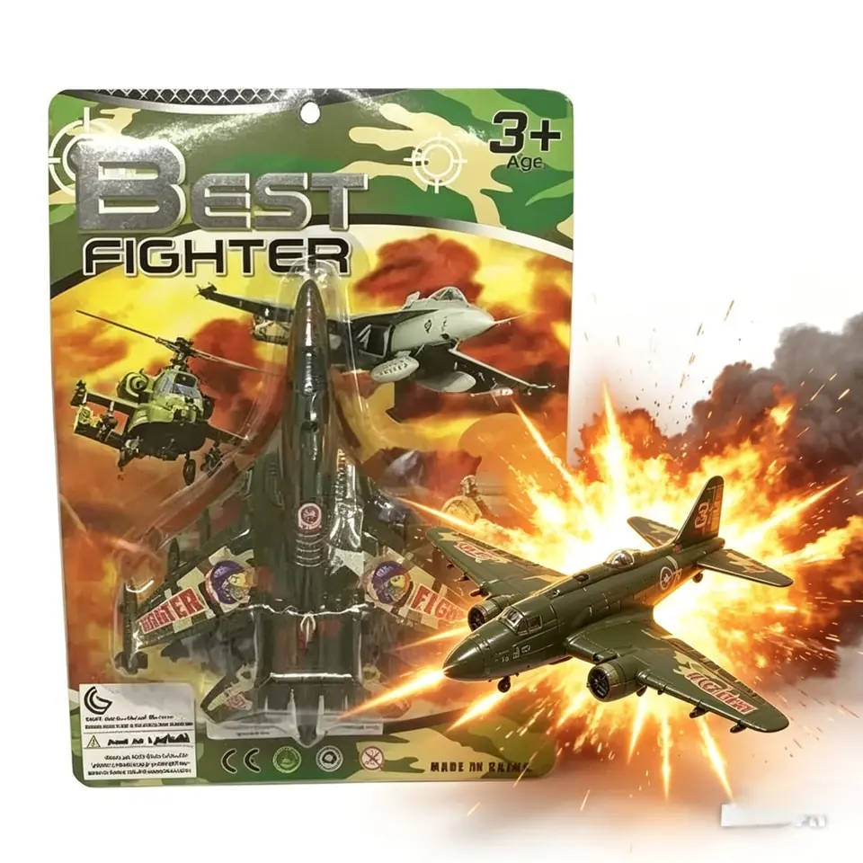 11743- AVION MILITAR PULL BACK   29X21X5,5