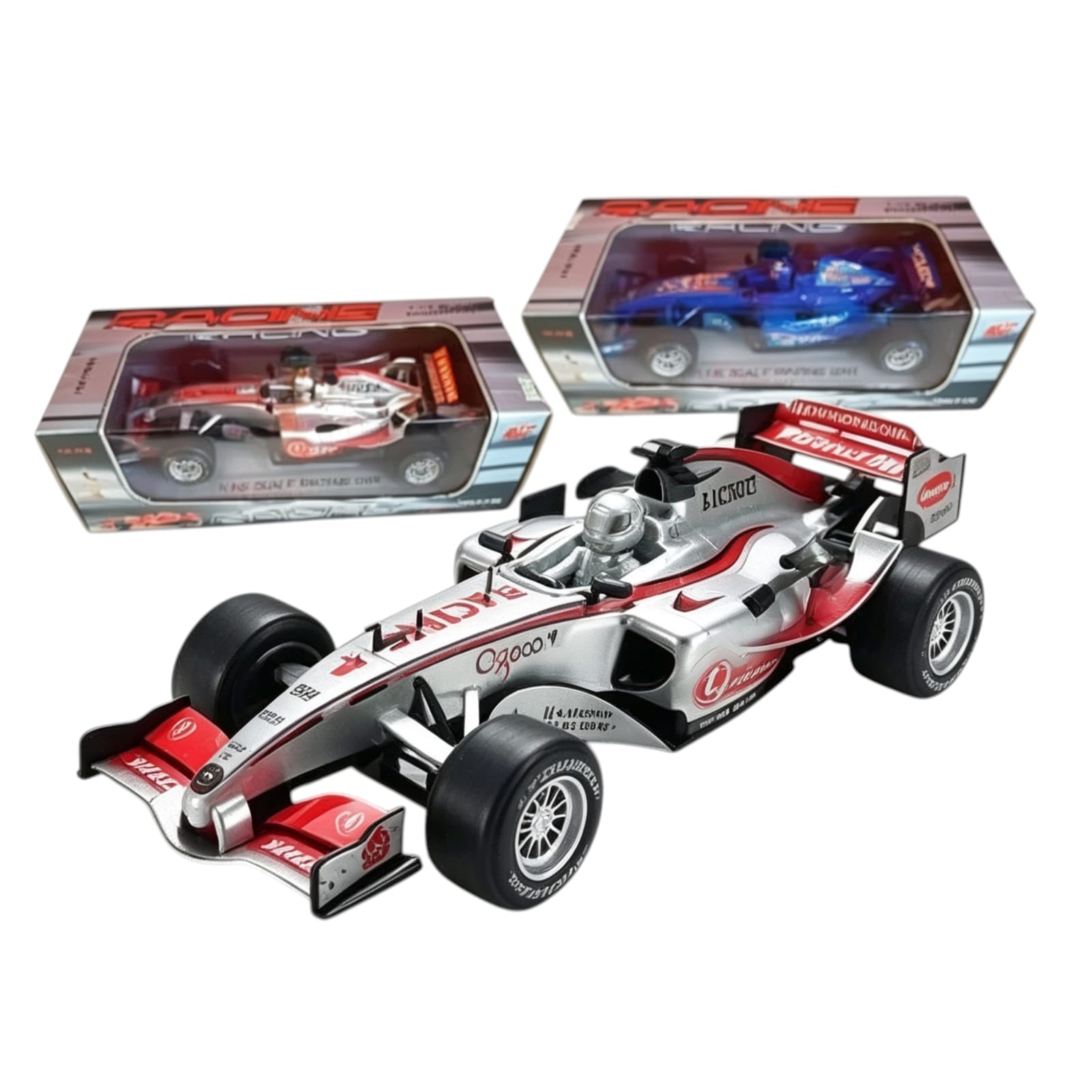 *40041- AUTO FORMULA 1, ESC 1:18 ,LUZ SONIDOS FRICCION PILAS INCL  30X12X10