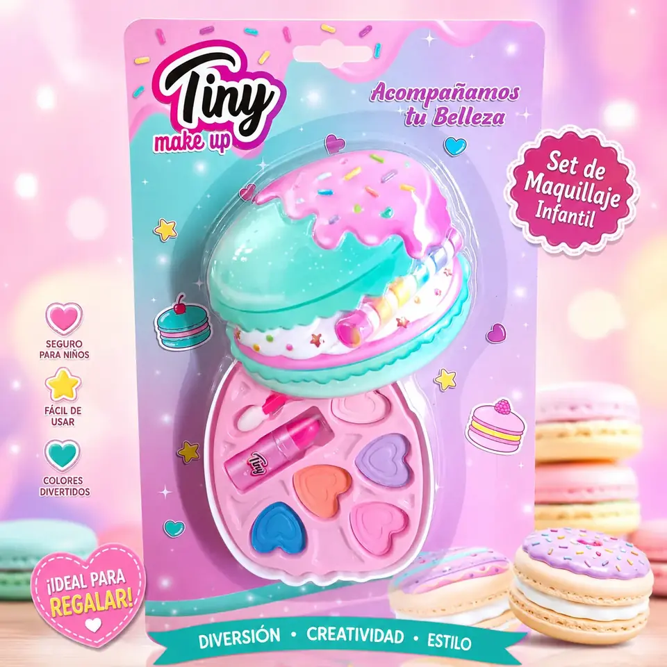 3393- SET DE MAQUILLAJE CANDY TINY BLISTER 26X16X4  JUGUETES +INFO+FOTOS