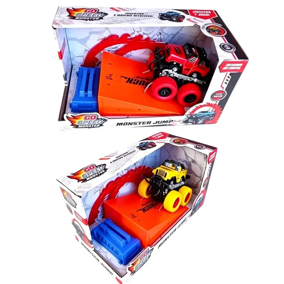 54835 - SET MONSTER FRICCION GO SPEED RUEDAS DE GOMA RAMPA 29X16X15 +INFO+FOTOS