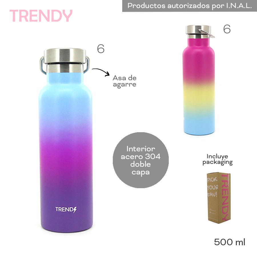 12512 - Botella Termica Trendy T4 500ML, DESCRIPCIÓN EN +INFO+FOTOS