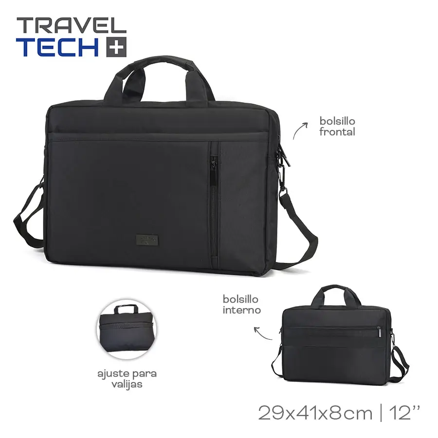 51534 - Maletin Travel Tech Info: bolsillos frontal, ajuste para valija Composición: cordura Alto: 29cm Ancho: 41cm Profundidad: 8cm