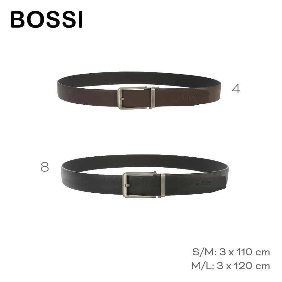 Cinturón Bossi PU - Negro y Marrón - S/M y M/L