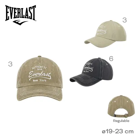 Cap Everlast 19-23cm Algodón Regulable