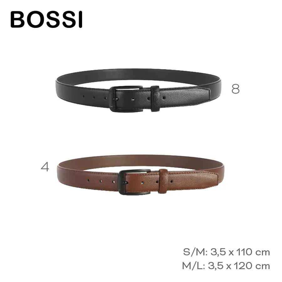 Cinturón Bossi PU Negro y Beige - S/M y M/L