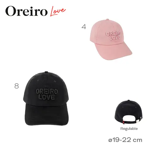 Cap Oreiro Love 19-22cm Algodón Regulable
