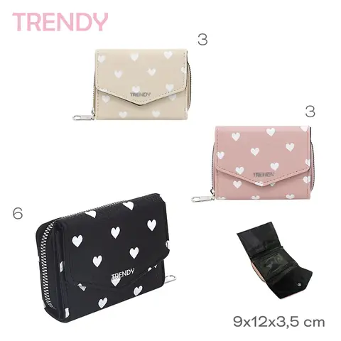Mini Billetera Trendy 9x12x3,5cm PU