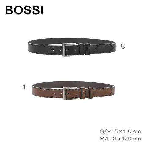Cinturón Bossi PU Negro y Suela - S/M y M/L