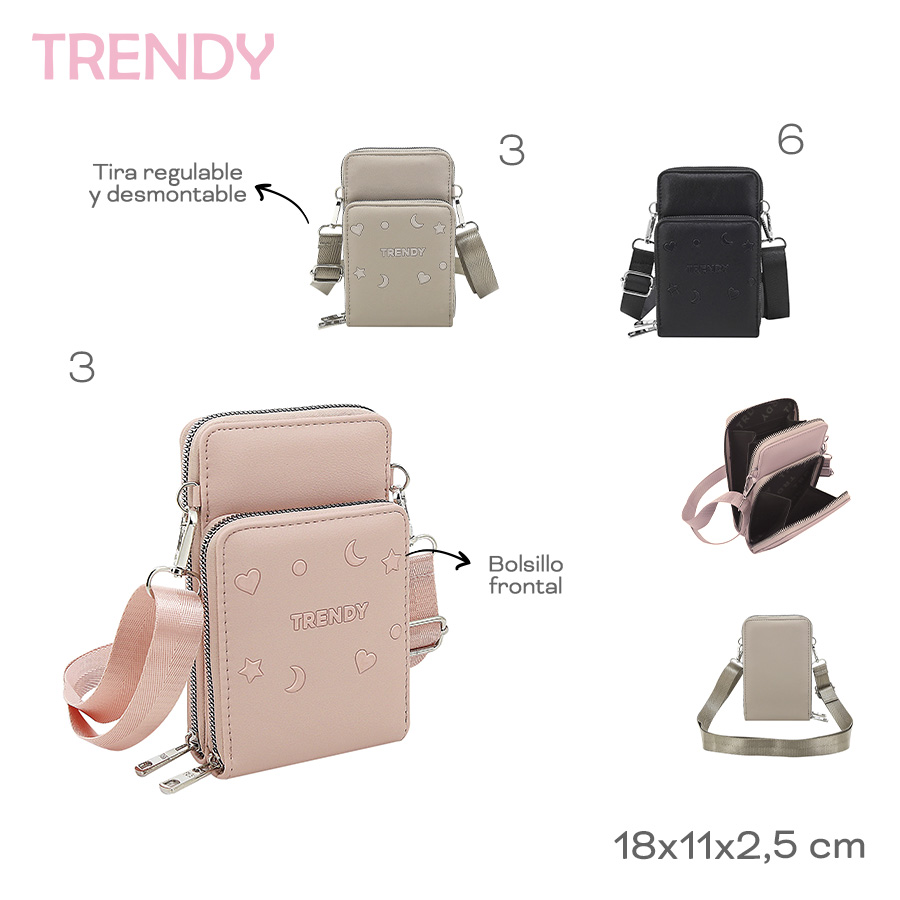 Phone Bag Trendy 18x11x2,5cm Cartera