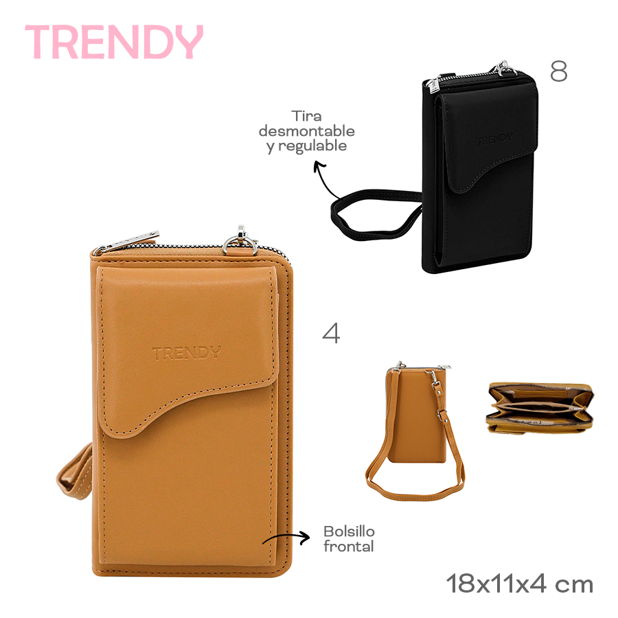 Phone Bag Trendy 12x21x8cm Cartera