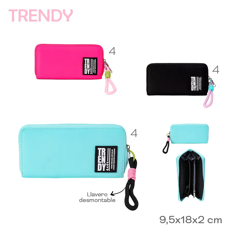 Billetera Trendy 9,5x18x2cm