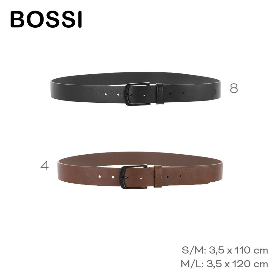 Cinturón Bossi PU Negro y Marrón - S/M y M/L