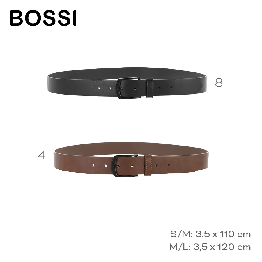 Cinturón Bossi PU Negro y Marrón - S/M y M/L