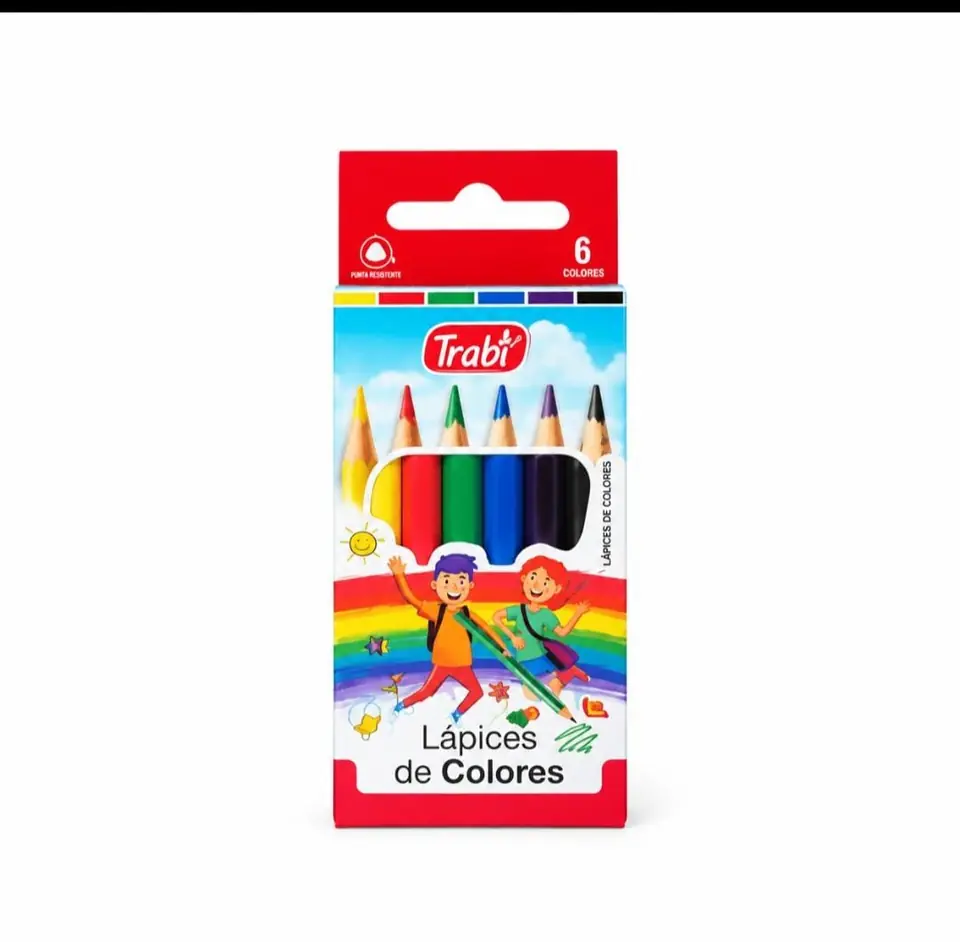 Lapiz Trabi Color Surt x6 Corto Triangular