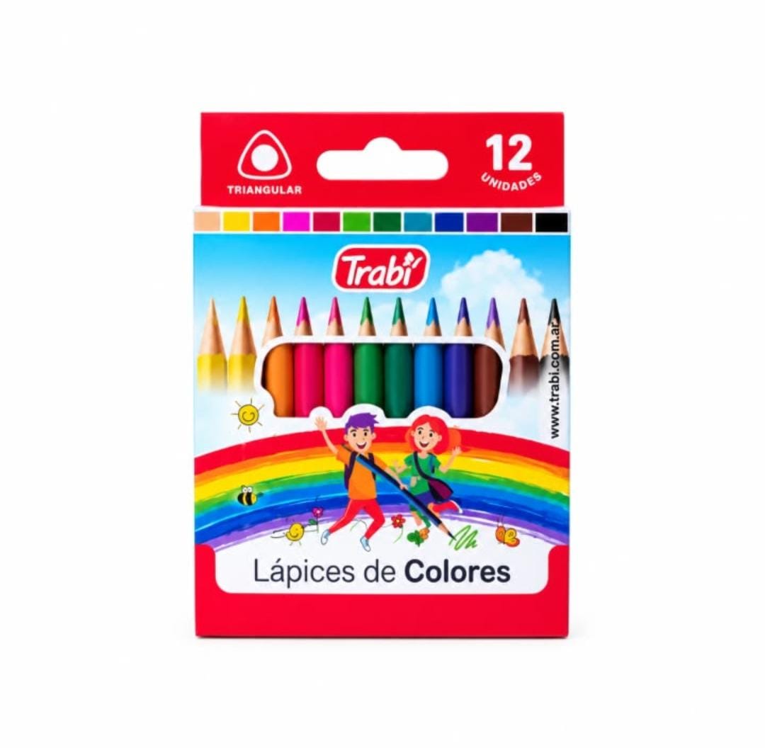 Lapiz Trabi Color Surt x12 Corto Triangular
